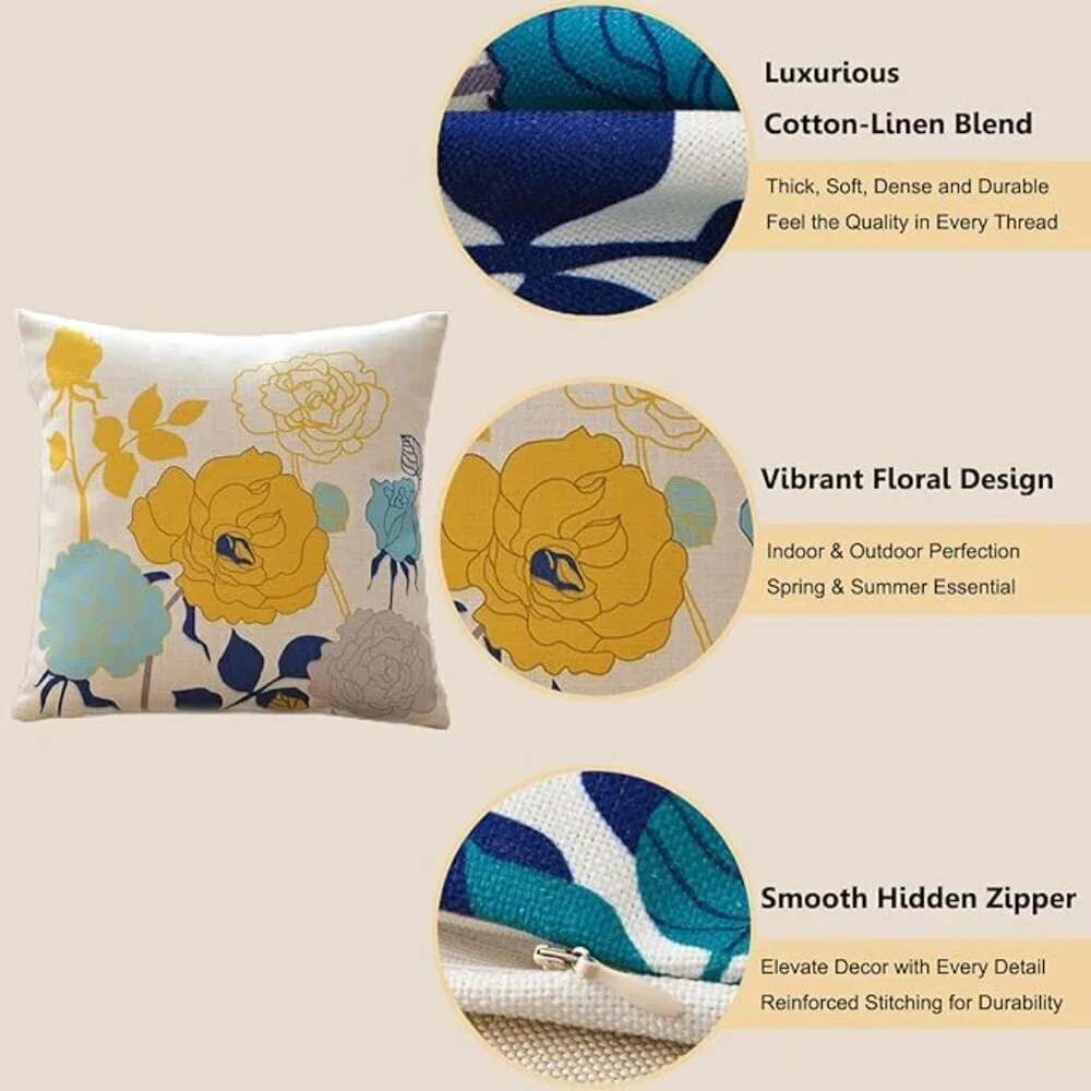 Floral Pillow Covers with flowers - 18